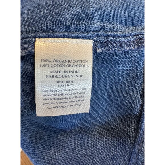 Faherty Isha Sleeveless Organic Cotton Dress Navy Size Ex Small Sleeveless NWT - Picture 15 of 16